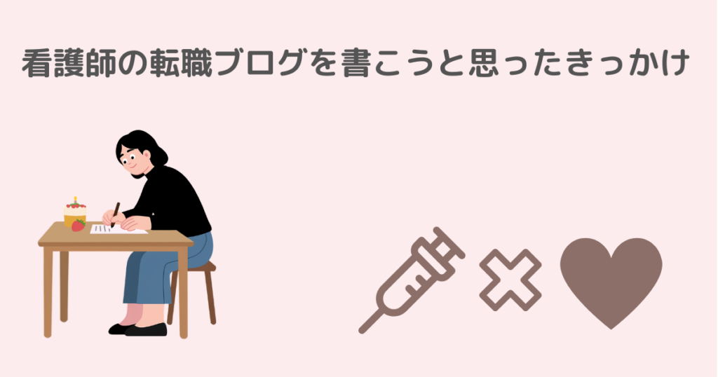 看護師の転職ブログを書こうと思ったきっかけのイメージ画像
